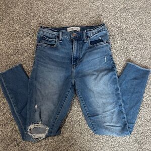 Abercrombie & Fitch Blue Ripped Skinny Jeans